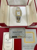 Cartier Santos Carrée 2961 Godron band full set box + papers, Handtassen en Accessoires, Horloges | Heren, Staal, Gebruikt, Polshorloge