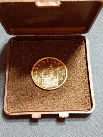 Gouden munt met doos 1000 jaar Brussel 1979 1979 beschikbaar voor biedingen