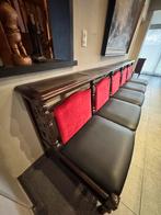 Zitbank + 12 + 6 stoelen, Huis en Inrichting, Ophalen, Zo goed als nieuw, Bruin, Hout