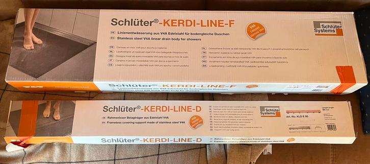 Lijnafvoergoot uit roestvast staal (betegelde inloopdouche), Doe-het-zelf en Bouw, Sanitair, Nieuw, Douche, Ophalen