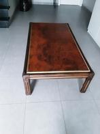 Vintage salontafel van burl en bamboe, Ophalen, Zo goed als nieuw