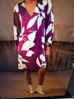 Atmos Fashion Nieuw paars/ecrukleurig kleedje in Perf Nieuwe, Maat 38/40 (M), Nieuw, Ophalen of Verzenden, Onder de knie