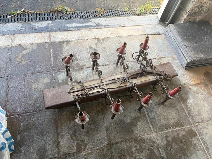 Lustre ancien en fer forgé, à donner, Maison & Meubles, Lampes | Lustres, Enlèvement