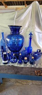 Lot verre bleu cobalt, Antiquités & Art, Enlèvement