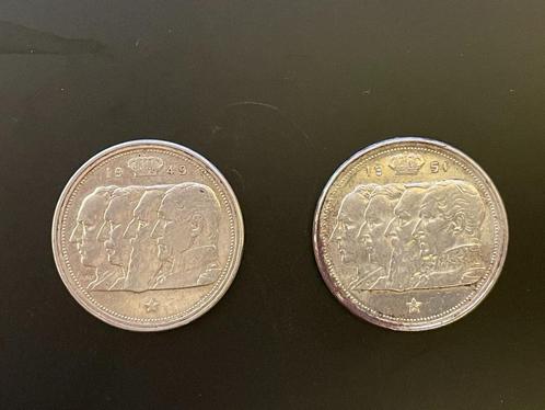Belgique - 100 Francs - 4 Rois - Argent 1949 / 1951, Timbres & Monnaies, Monnaies | Belgique, Monnaie en vrac, Argent, Argent