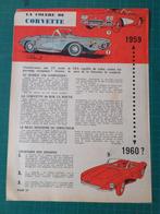 Chevrolet Corvette - article illustré - 1959, Verzamelen, Ophalen of Verzenden, Gebruikt, Overige typen