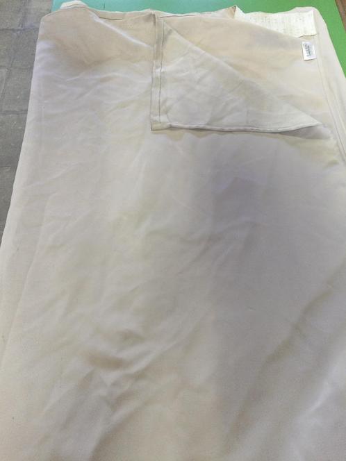 draperie uit één stuk in beige kleur (polyester), Huis en Inrichting, Stoffering | Gordijnen en Lamellen, Gebruikt, 200 cm of meer