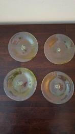 KOSTA BODA borden dik glas 4 stuks vintage Zweeds design, Assiettes(s), Enlèvement ou Envoi, Comme neuf, Verre