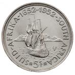 Zuid-Afrika 5 shilling, 1952 300-jarig jubileum - Zilver, Postzegels en Munten, Ophalen of Verzenden, Zuid-Afrika, Losse munt