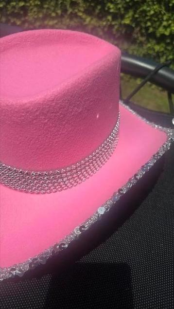 roze cowboyhoed met glitters Camille beschikbaar voor biedingen