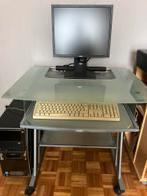 Computertafel, Huis en Inrichting, Ophalen, Glas, Modern