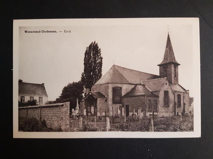 Waterland - Oudeman Kerk ( Sint-Laureins ), Verzamelen, Postkaarten | België, Ongelopen, Oost-Vlaanderen, 1920 tot 1940, Ophalen of Verzenden