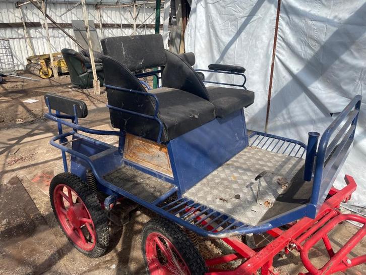 Pony koets enkel en dubbel span, Dieren en Toebehoren, Rijtuigen en Koetsen, Gebruikt, Wagonette, Pony