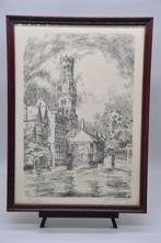 Handgetekende penteking (print) Frans van der Veken - 38*52, Ophalen of Verzenden, Print