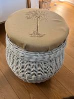 Vintage rotan opbergpoef, Maison & Meubles, Accessoires pour la Maison | Plataux & Paniers, Enlèvement, Utilisé