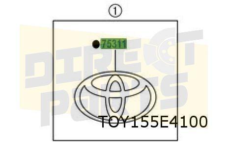 Toyota Prius 2/17- ( ZVW52) embleem logo "Toyota" voorzijde, Auto-onderdelen, Carrosserie, Toyota, Nieuw, Verzenden