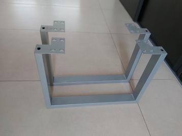 2 pieds metal pour table basse, Maison & Meubles, Enlèvement, Utilisé