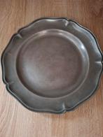 Tinnen bord/schaaltje met bloemenstempel, Antiek en Kunst, Ophalen of Verzenden