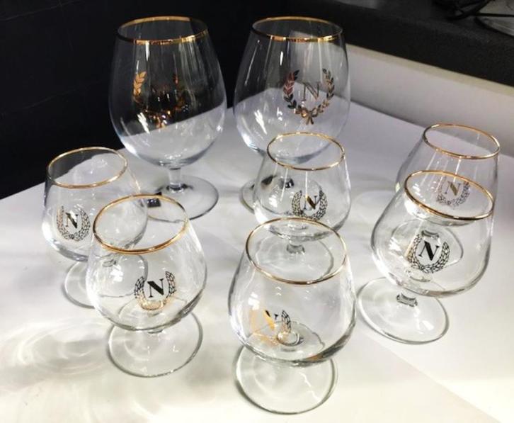 NAPOLEON BALLON GLAZEN 6+2 XXL Vintage✨😎💑🎁🤗👌, Antiek en Kunst, Antiek | Glaswerk en Kristal, Ophalen of Verzenden