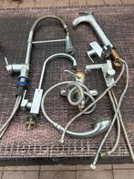 Set vanOude kranen inox setprijs, Doe-het-zelf en Bouw, Ophalen, Gebruikt, Inox, Kraan