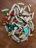 Lot houten treinspoor speelgoed, Kinderen en Baby's, Ophalen of Verzenden, Gebruikt, Overige typen