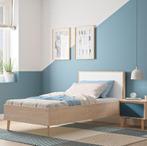 Larvik 1-persoonsbed - Blond eiken/wit