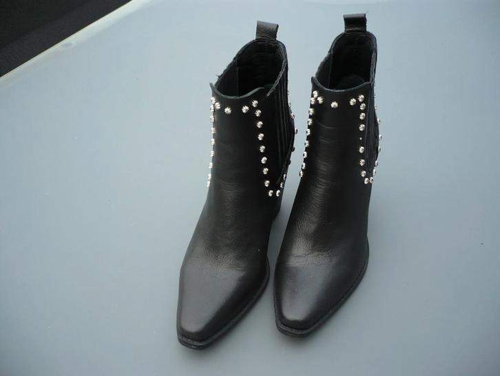 zwarte laarzen echt leder, Kleding | Dames, Schoenen, Zo goed als nieuw, Pumps, Ophalen