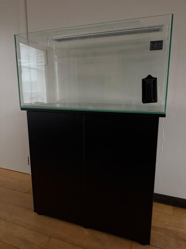 Aquarium met kast en ledlamp, Animaux & Accessoires, Poissons | Aquariums & Accessoires, Utilisé, Aquarium vide, Enlèvement