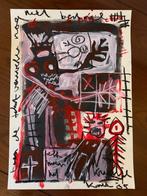 Jacob kanbier ( figure ) acryl op papier, Antiek en Kunst, Kunst | Schilderijen | Modern, Ophalen
