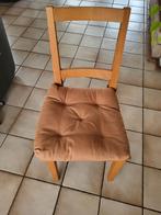 4 eetkamerstoelen licht bruin met kussen, Huis en Inrichting, Stoelen, Ophalen, Nieuw, Bruin