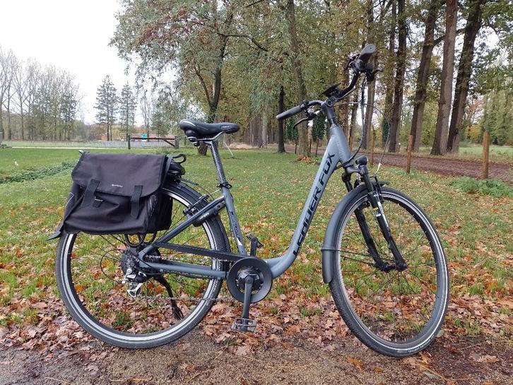 elektrische fiets Leader Fox Park City (met garantie), Fietsen en Brommers, Elektrische fietsen, Zo goed als nieuw, 50 km per accu of meer
