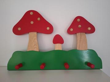 Kapstok kinderkamer paddenstoelen 50 x 32