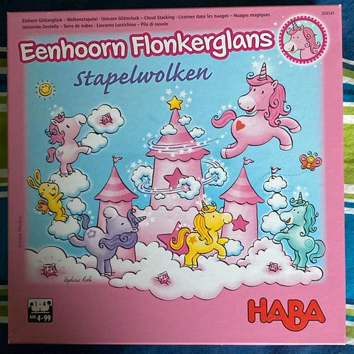 Eenhoorn Flonkerglans Stapelwolken - Haba, Hobby en Vrije tijd, Gezelschapsspellen | Bordspellen, Ophalen of Verzenden