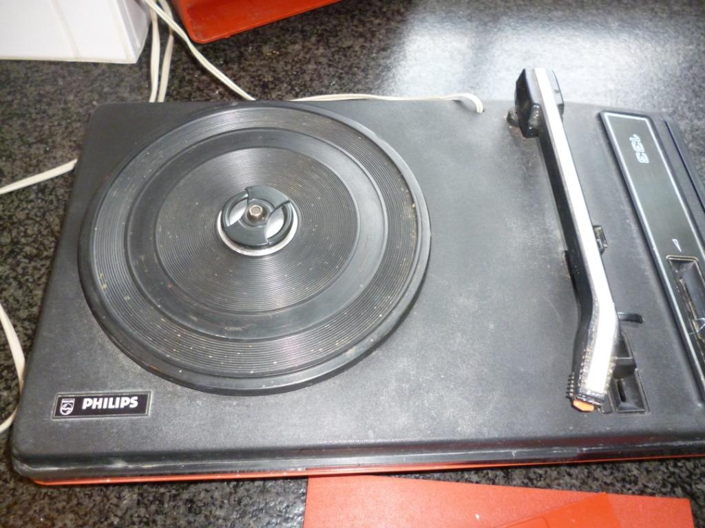 Platine Vinyle Philips 133 Space Age - Vintage Orange - Pour Pièces Défaut