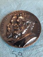 Bronzen medaille van de gebroeders SOLVAY, Postzegels en Munten, Ophalen of Verzenden, Brons