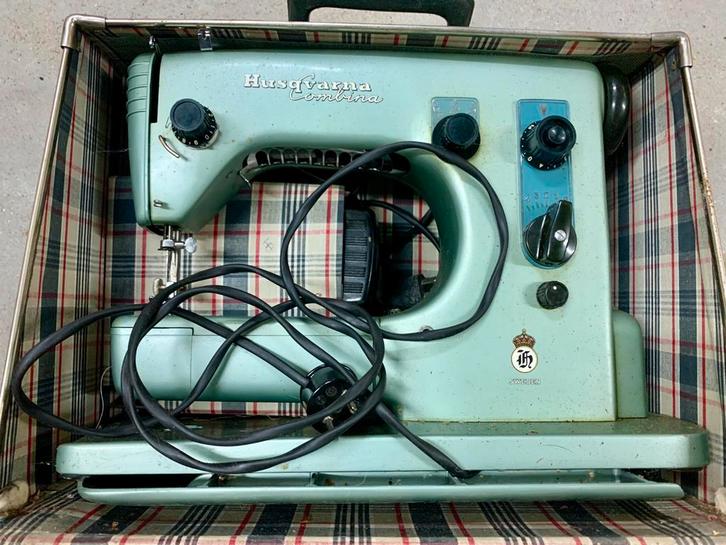 Machine vintage Husqvarna combina, Hobby & Loisirs créatifs, Machines à coudre & Accessoires, Utilisé, Machine à coudre, Husqvarna