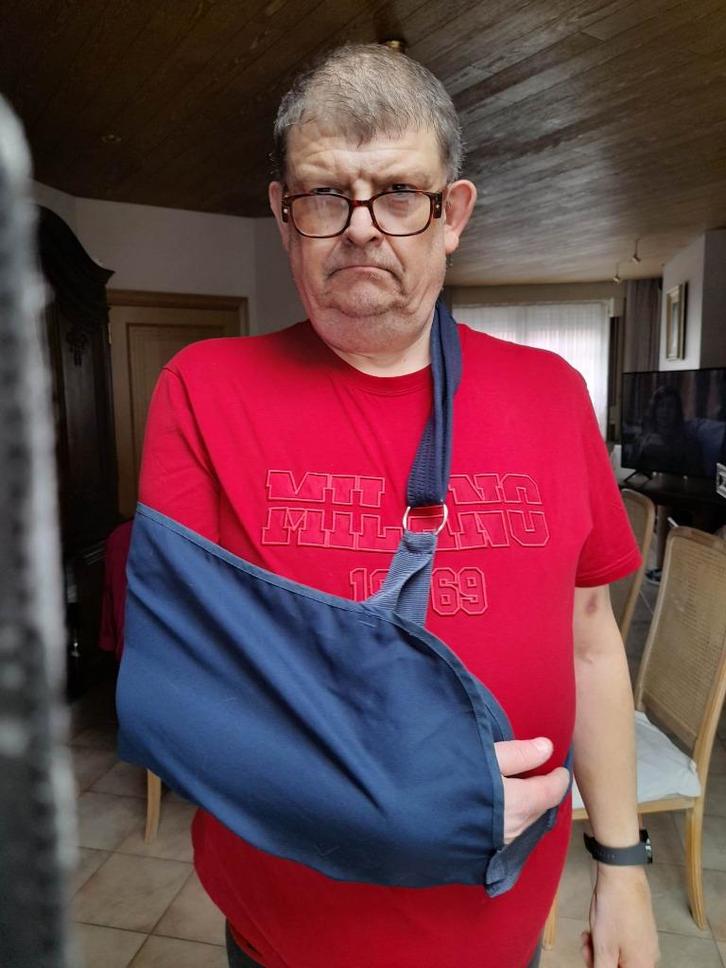 Blauwe mannen Mitella (Ter ondersteuning), Diversen, Braces, Zo goed als nieuw, Ophalen of Verzenden