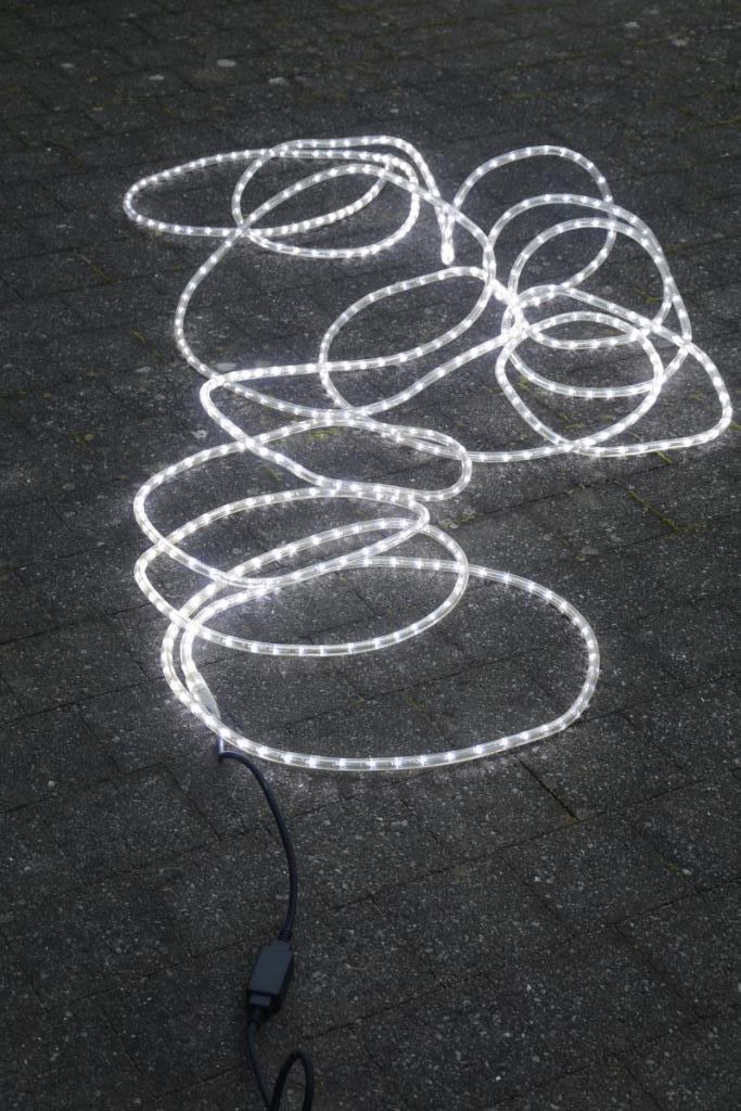 Sfeervolle verlichtingsslang 14 m, Tuin en Terras, Buitenverlichting, Zo goed als nieuw, Led strip, Kunststof, Netvoeding, Led