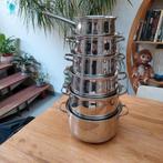 7 casseroles (Haute cuisine), Ophalen, Inox, Gebruikt, Pannenset