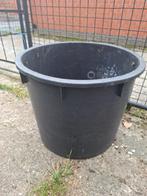Grote zwarte ton voor grote plant of boompje, Tuin en Terras, Bloembakken en Plantenbakken, Ophalen, Tuin, Kunststof, Gebruikt