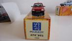 PEUGEOT 205 5P ROUGE 88.1/43 NOREV BOITE ORIG., Ophalen of Verzenden, Gebruikt, Auto, Norev