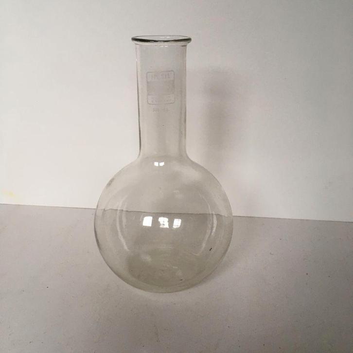 Pyrex platbodemkolf, zonder slijpstuk, Hobby & Loisirs créatifs, Hobby & Loisirs Autre, Utilisé, Enlèvement ou Envoi