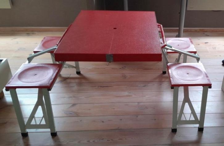 Opvouwbare picnictafel, Caravans en Kamperen, Kampeermeubelen, Zo goed als nieuw, Campingtafel, Ophalen
