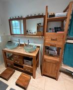 meubles de salle de bain bois massif (Facq), Enlèvement, Utilisé, 50 à 100 cm, 50 à 75 cm