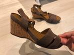 Clarks sandalen met sleehak - maat 5,5 (38 à 39), Ophalen of Verzenden, Zo goed als nieuw