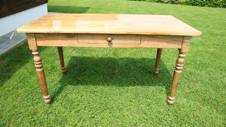 TAFEL VAN MASSIEF EIKENHOUT, Huis en Inrichting, Tafels | Eettafels, Gebruikt, 50 tot 100 cm, 100 tot 150 cm, Vier personen, Rechthoekig