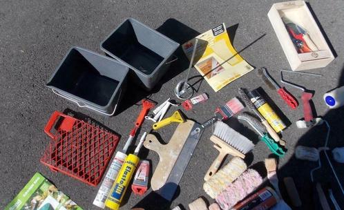 Set verf en schildergereedschap en tuingereedschap., Tuin en Terras, Tuinmeubel-accessoires, Gebruikt, Ophalen