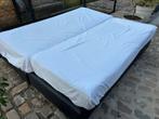 Bed 160 x 200, Ophalen, Zo goed als nieuw, Stof