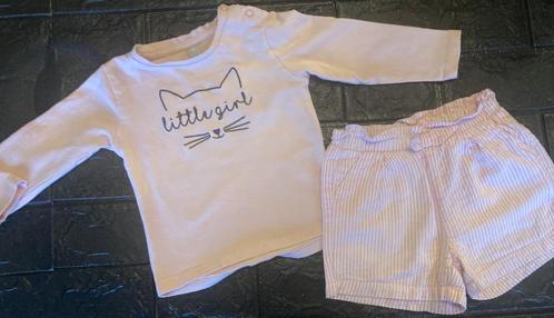 Roze setje " longsleeve + short" "Bel&Bo" maat 68, Kinderen en Baby's, Babykleding | Maat 68, Zo goed als nieuw, Meisje, Setje
