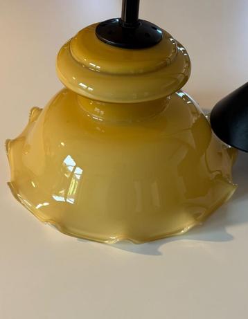 Retro glazen hanglamp  beschikbaar voor biedingen